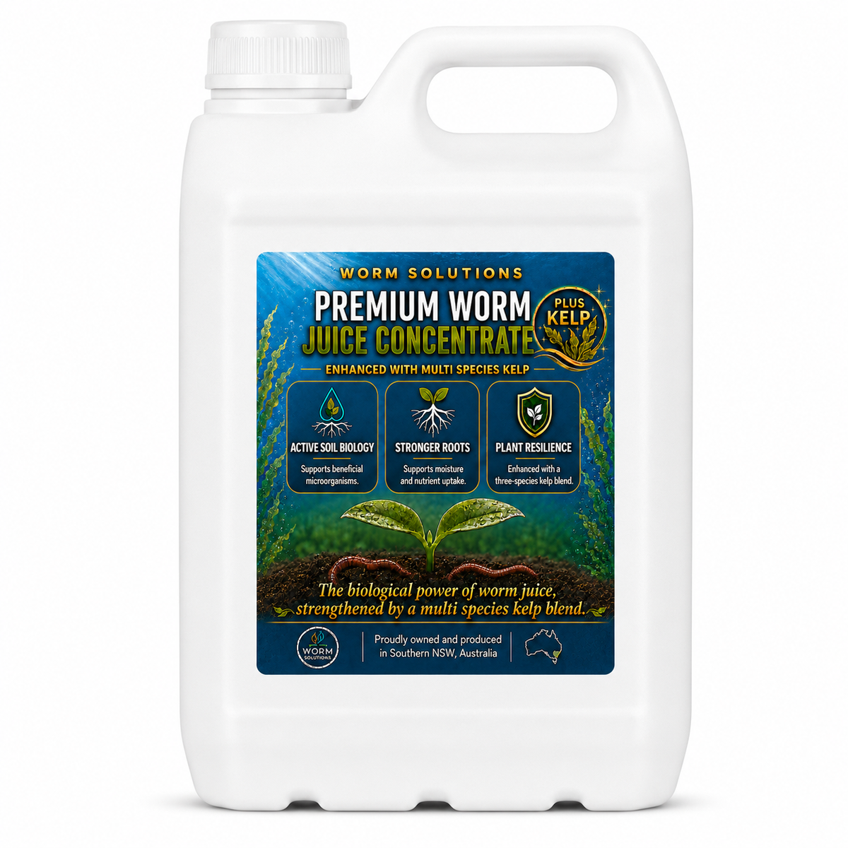 5 Litre Premium Worm Solutions Worm Juice + KELP           #SHIPPING INCLUDED IN PRICE#