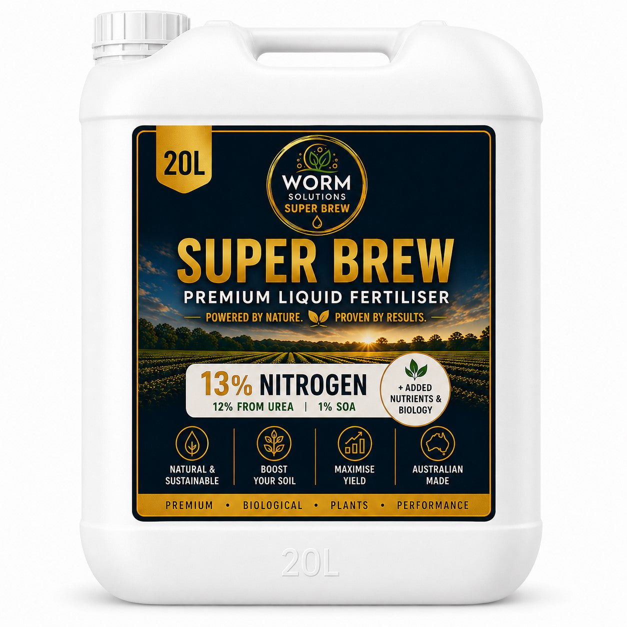 20 Litre Worm Solutions SuperBrew + 13% Nitrogen:                  #SHIPPING INCLUDED IN PRICE#