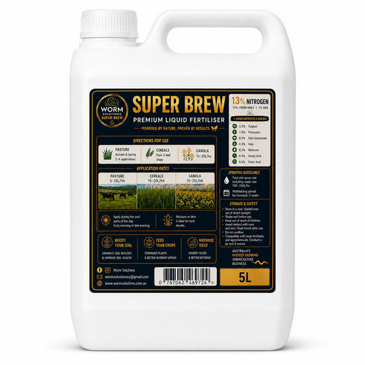 5 Litre Worm Solutions SuperBrew + 13% Nitrogen #SHIPPING INCLUDED IN PRICE#